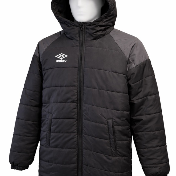 Umbro Men’s Padded Jacket – Black/Carbon, Size Large - Picture 2 of 6